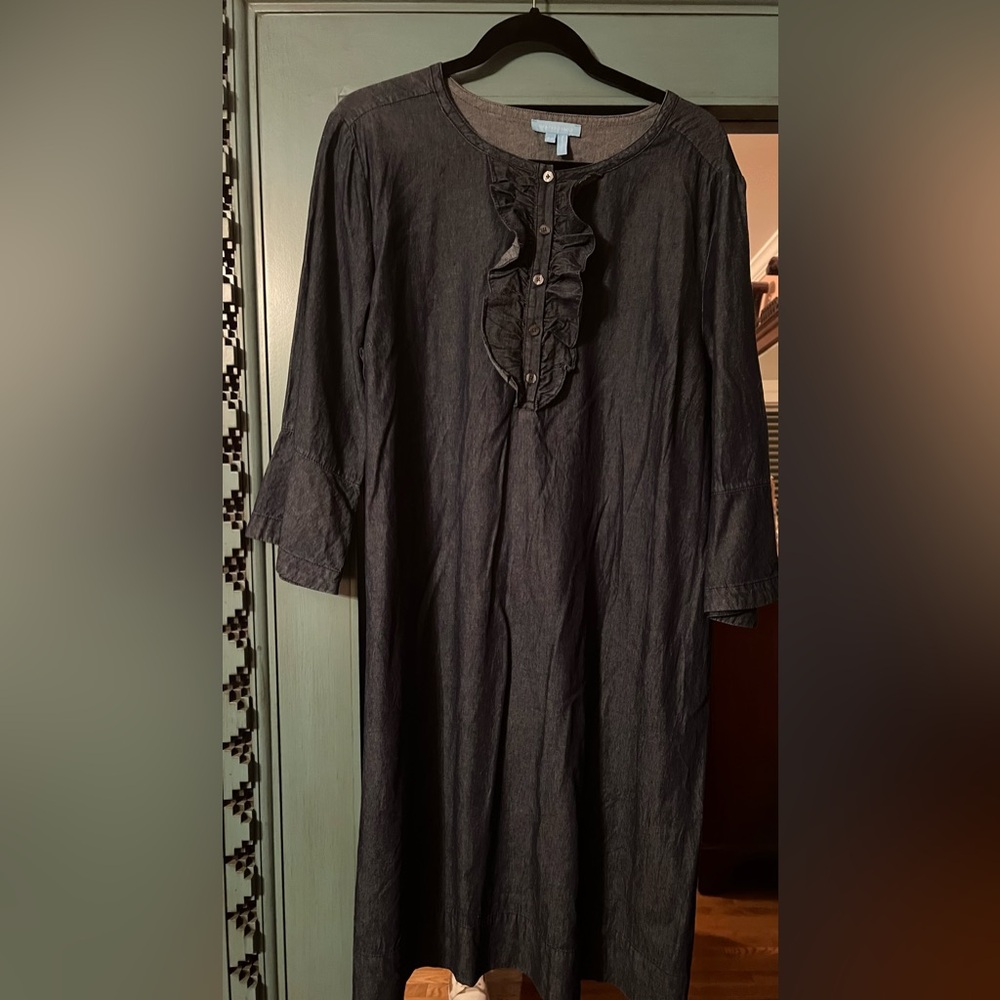 Draper James Denim Ruffled Dress - Picture 2 of 6
